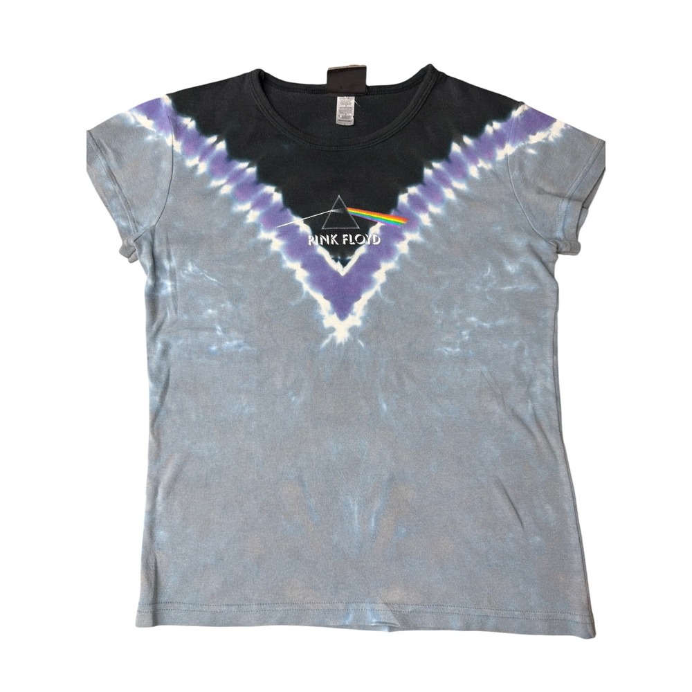 Vtg Liquid Blue Pink Floyd T-Shirt Tie Dye Prism Graphic Band Tee Large made USA
